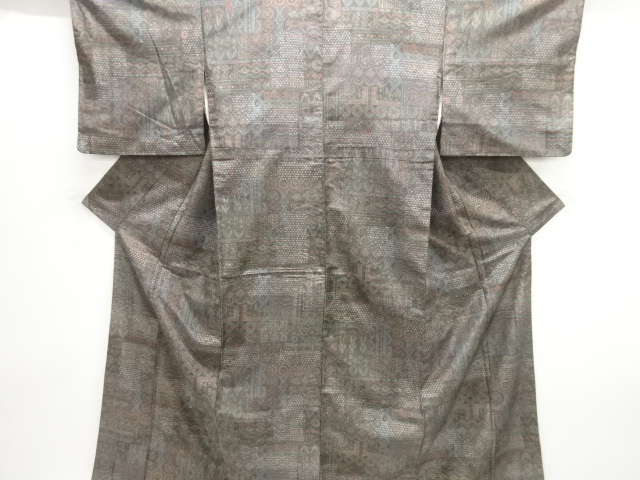 JAPANESE KIMONO / ANTIQUE KIMONO / SILK / OSHIMA TSUMUGI / SARASA